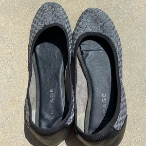 Rampage ballet flats black and silver!